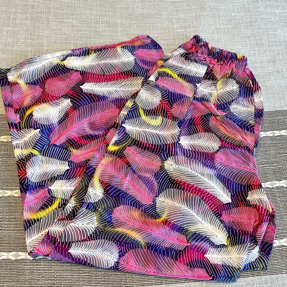 Rosalinda Pink Feather Casual Pants